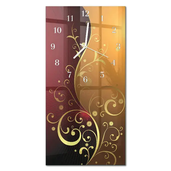 Horloge murale en verre rectangulaire Abstraction