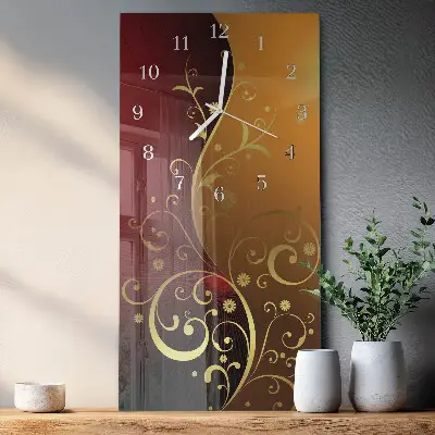 Horloge murale en verre rectangulaire Abstraction