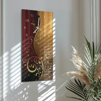 Horloge murale en verre rectangulaire Abstraction