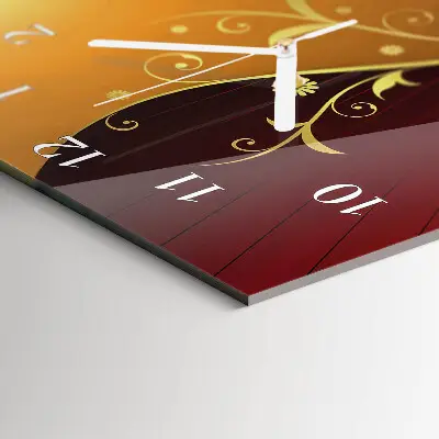 Horloge murale en verre rectangulaire Abstraction