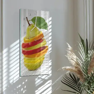 Horloge murale en verre rectangulaire Fruit