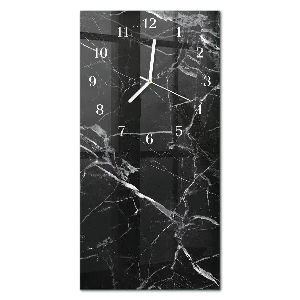 Horloge murale en verre rectangulaire Graphite