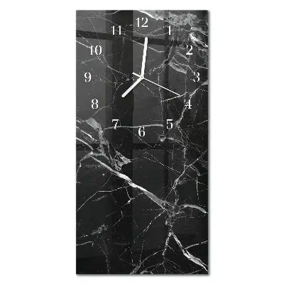 Horloge murale en verre rectangulaire Graphite