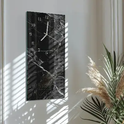 Horloge murale en verre rectangulaire Graphite