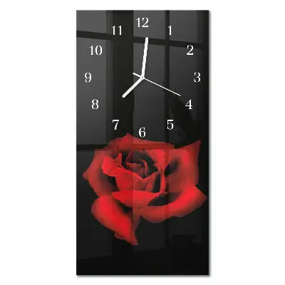 Horloge murale en verre rectangulaire Rose