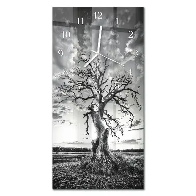 Horloge murale en verre rectangulaire Arbre