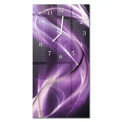 Horloge murale en verre rectangulaire Flots