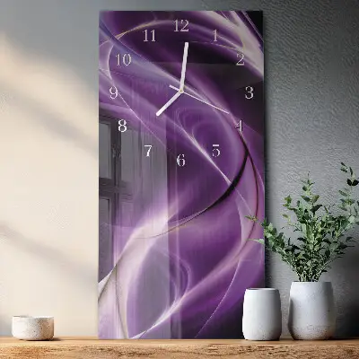 Horloge murale en verre rectangulaire Flots