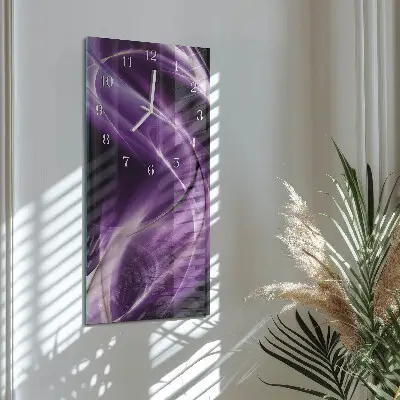 Horloge murale en verre rectangulaire Flots