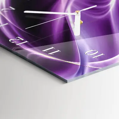 Horloge murale en verre rectangulaire Flots