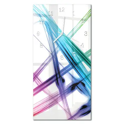 Horloge murale en verre rectangulaire Abstraction