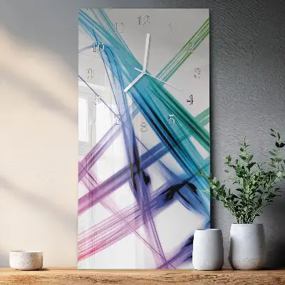 Horloge murale en verre rectangulaire Abstraction