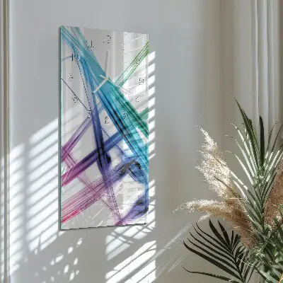 Horloge murale en verre rectangulaire Abstraction