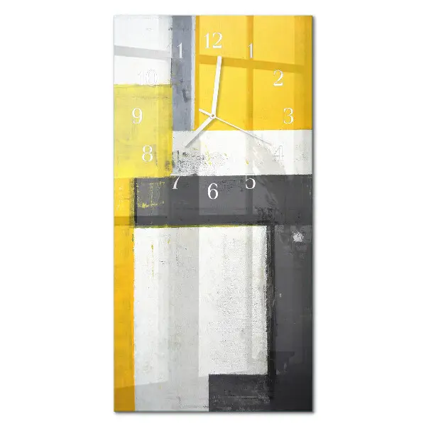 Horloge murale en verre rectangulaire Morceau