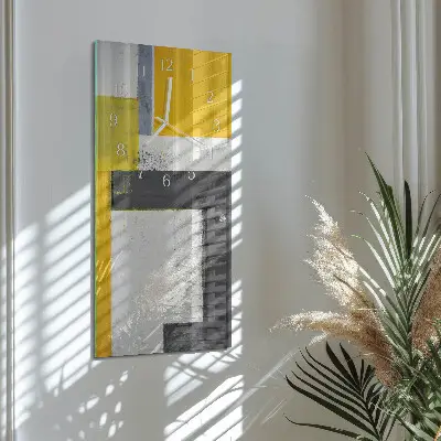 Horloge murale en verre rectangulaire Morceau