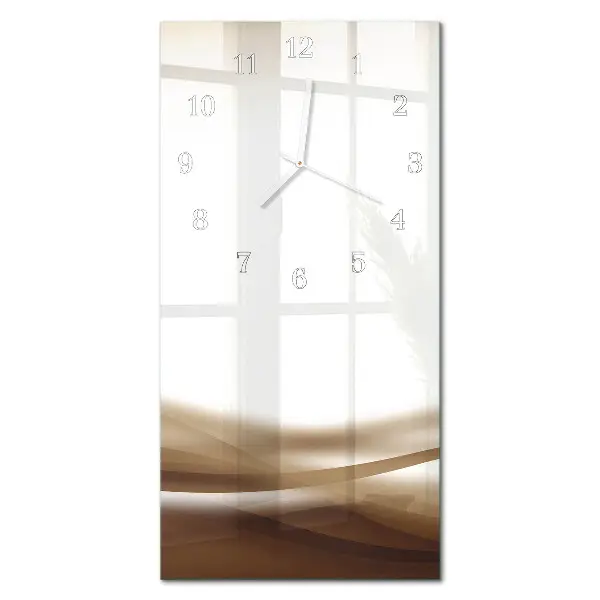 Horloge murale en verre rectangulaire Lignes abstraites