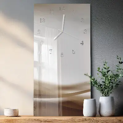 Horloge murale en verre rectangulaire Lignes abstraites