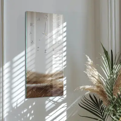 Horloge murale en verre rectangulaire Lignes abstraites