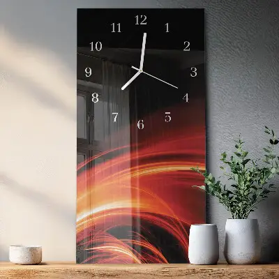 Horloge murale en verre rectangulaire Abstraction