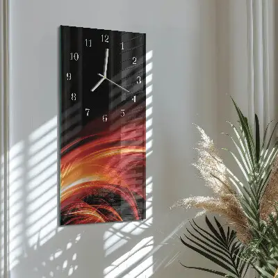 Horloge murale en verre rectangulaire Abstraction