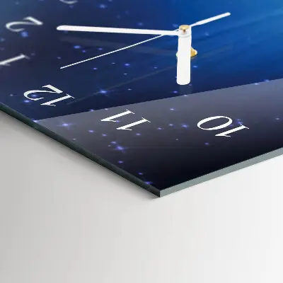 Horloge murale en verre rectangulaire L'univers de la terre