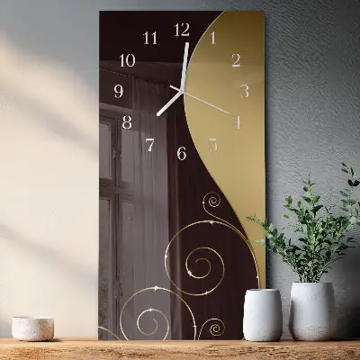 Horloge murale en verre rectangulaire Art abstrait