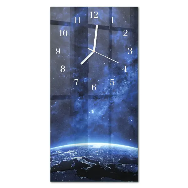 Horloge murale en verre rectangulaire Cosmos