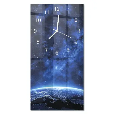 Horloge murale en verre rectangulaire Cosmos