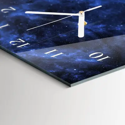Horloge murale en verre rectangulaire Cosmos