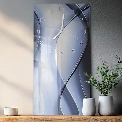 Horloge murale en verre rectangulaire Abstraction