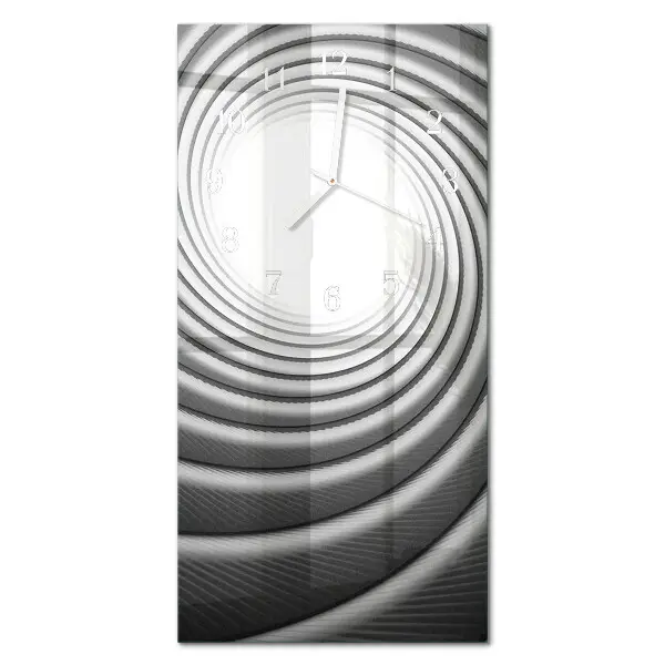 Horloge murale en verre rectangulaire Vortex