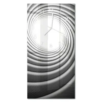 Horloge murale en verre rectangulaire Vortex