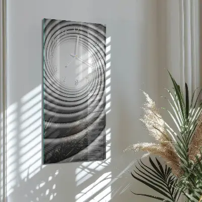 Horloge murale en verre rectangulaire Vortex