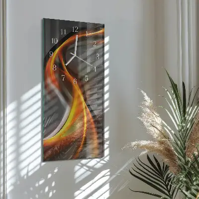 Horloge murale en verre rectangulaire Abstraction
