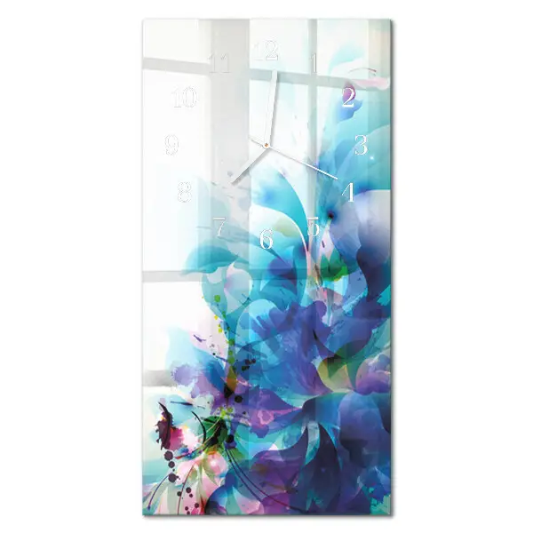 Horloge murale en verre rectangulaire Abstraction