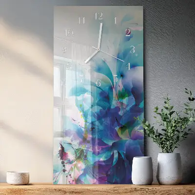 Horloge murale en verre rectangulaire Abstraction