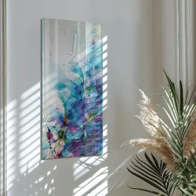 Horloge murale en verre rectangulaire Abstraction