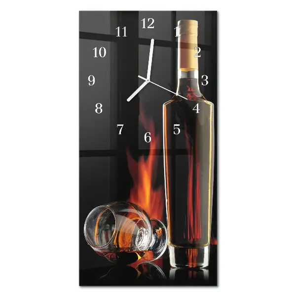 Horloge murale en verre rectangulaire Alcool