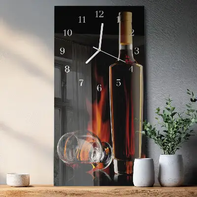 Horloge murale en verre rectangulaire Alcool