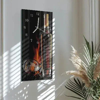 Horloge murale en verre rectangulaire Alcool
