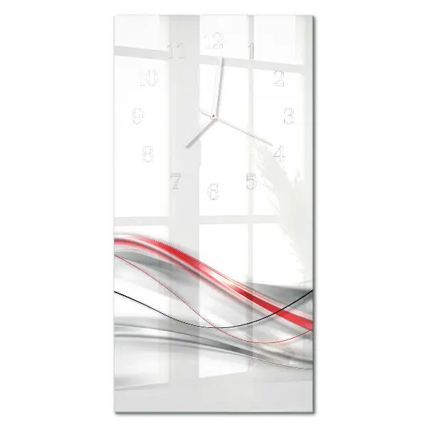 Horloge murale en verre rectangulaire Courbe