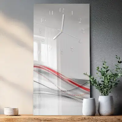 Horloge murale en verre rectangulaire Courbe