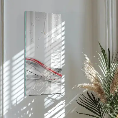 Horloge murale en verre rectangulaire Courbe