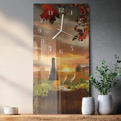 Horloge murale en verre rectangulaire Nature de la vinification