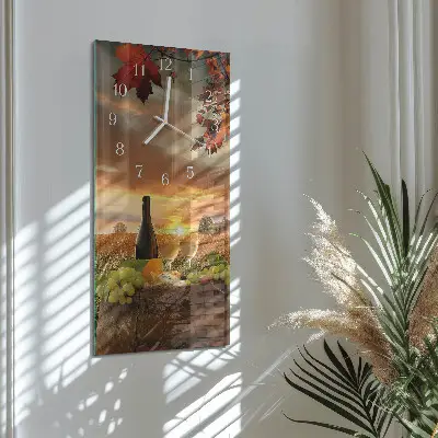 Horloge murale en verre rectangulaire Nature de la vinification