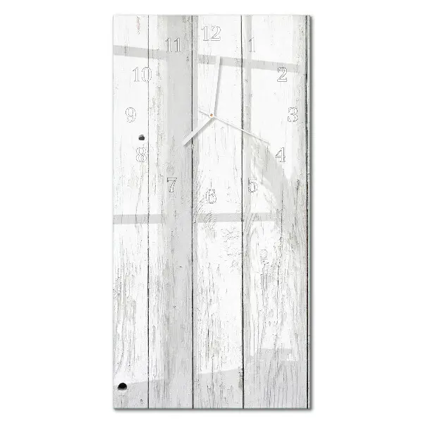 Horloge murale en verre rectangulaire Bois