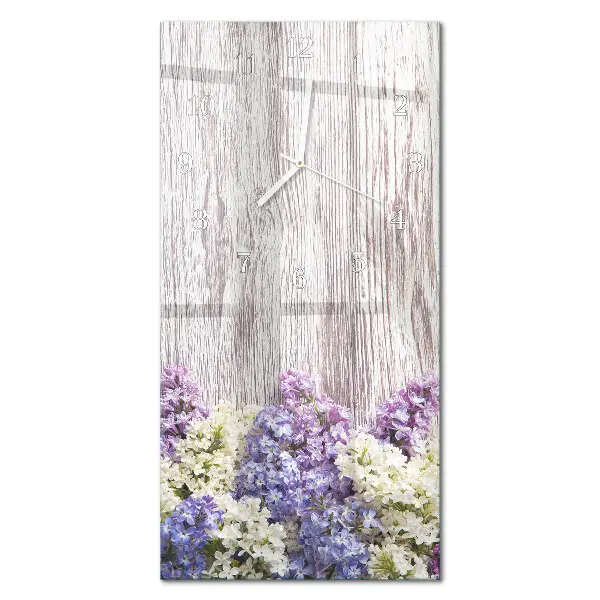Horloge murale en verre rectangulaire Sans