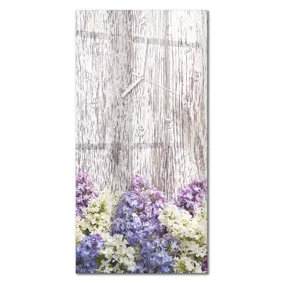Horloge murale en verre rectangulaire Sans