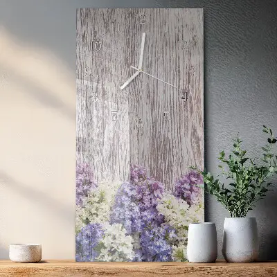 Horloge murale en verre rectangulaire Sans