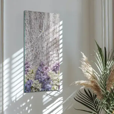 Horloge murale en verre rectangulaire Sans